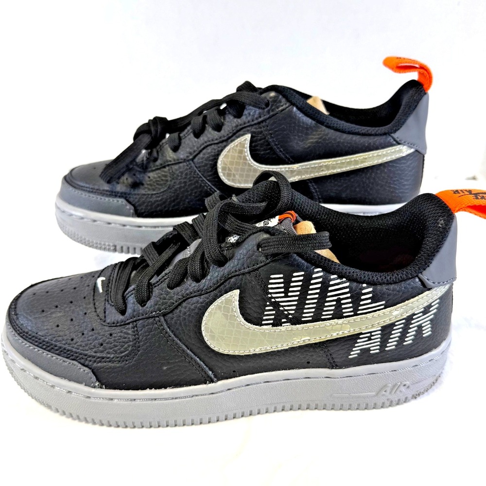 NWOT Nike Air Force 1 LV8 2 (GS) Low Under Construction 5.5Y - Black BQ5484-001